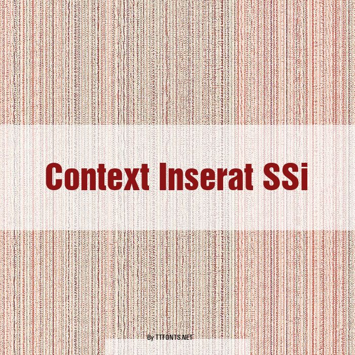 Context Inserat SSi example